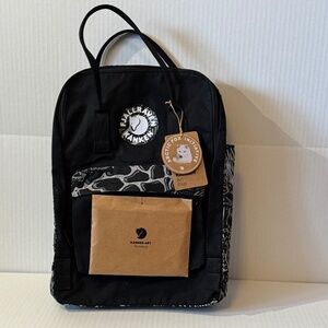 Fjallraven Black and White Kids Backpack